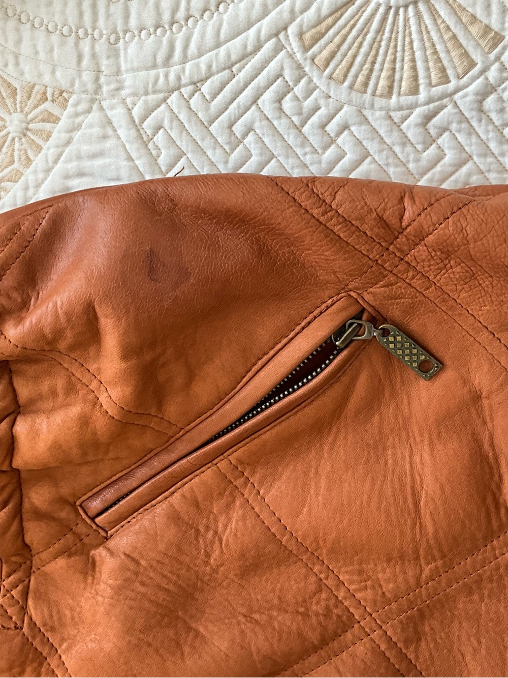 Vintage Leather Jacket by Saks - Picture 12 of 13